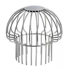 304 Stainless Steel Gutter Guard, Filter Strainer Fits for Round Downspout, Anti-Blocking Line Cap Drain Cover, Fit 4 Inch Tube