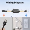 QOFOWIN AC110-250V 20A Waterproof Remote Control Switch Socket Suit,164ft Remote