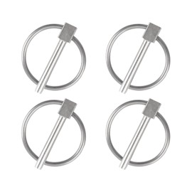 INCREWAY Lynch Pin, 4pcs dia 4mm Stainless Steel Round Safety Pin Trailer Lock Pin Retaining Pin Lynch Pin Fastener Fastener for Truck Farm Lawn