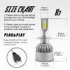 Unbranded For Jaguar XJR 1998-2008 Combo 4X H7 Front LED