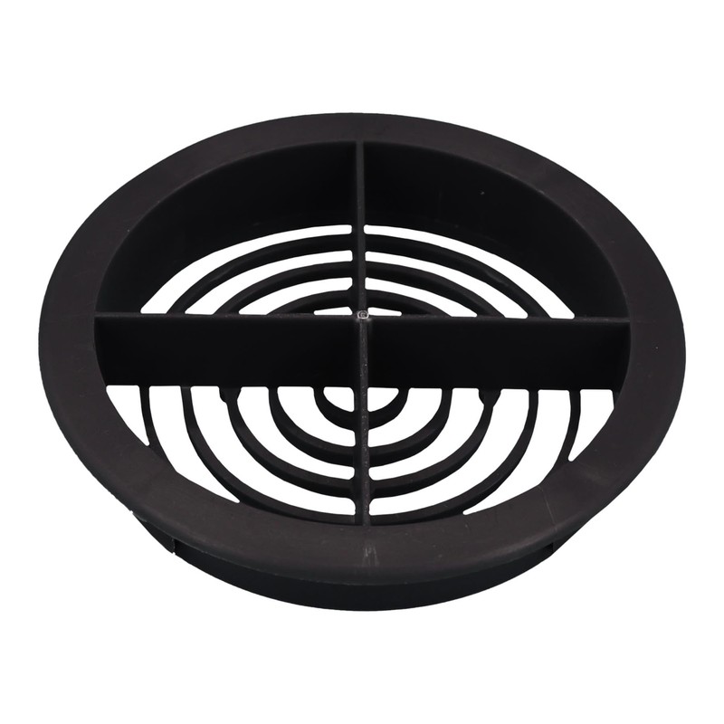 10 x Anthracite Grey Plastic 70mm Round Soffit Air Vents/Push