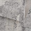 HomeRoots 2' X 3' Gray Distressed Trellis Pattern Scatter Rug