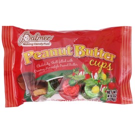 R.M. Palmer Peanut Butter Cups Bag, Chocolatey Shell Filled with Creamy Homestyle Peanut Butter, Individually Wrapped Holiday Candy, Making Candy Fun Since 1948 (4.5 oz)