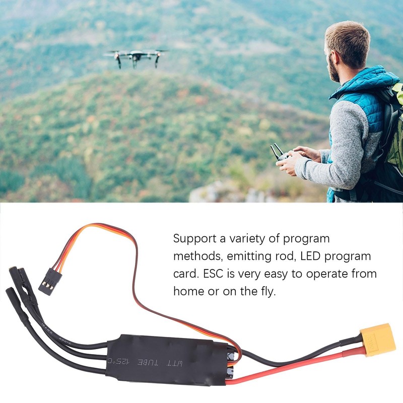 40A Brushless ESC Speed Controller for RC Airplanes 5V/3A BEC