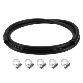 HOPESPANNER 1/2" Fuel Line Kit 10ft Vacuum Hose Automotive Fuel Hose with 5 Clamps 1 Set