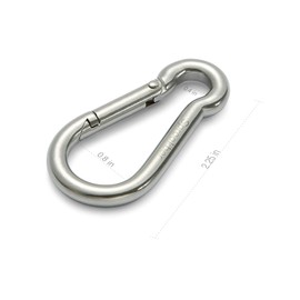 sprookber sprookber Stainless Steel Spring Snap Hook Carabiner - 304 Stainless Steel Caribeener Clips, Set of 6