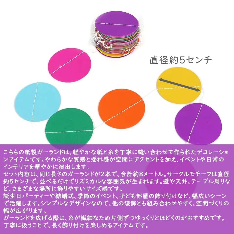 オーディオファン ペーパーガーランド バースデー ウェディング 二次会 パーティー イベント 飾りつけ 装飾 デコレーション