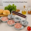 Varku Slider Burger Press Patty Maker with 3 Slots, Red