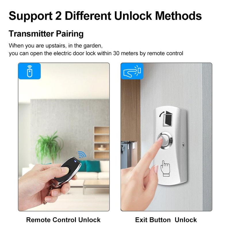 YiToo Access Control 180kg/350lbs Electric Magnetic Door Lock Kit System