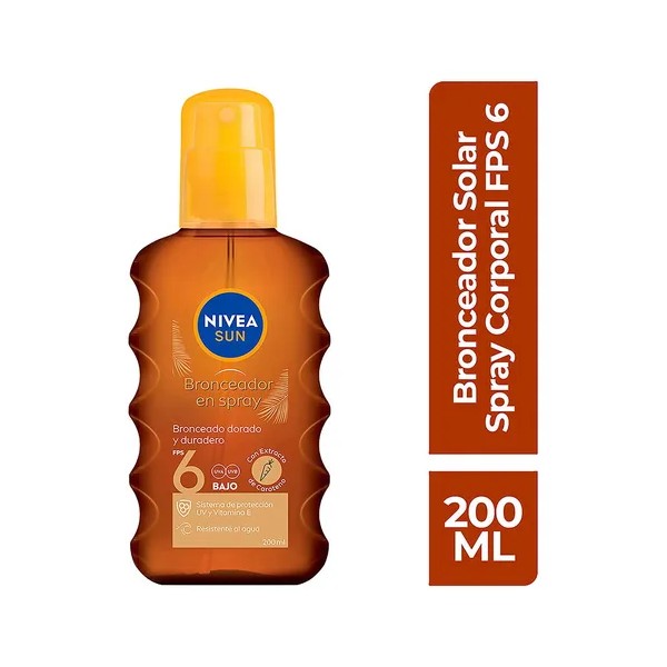 Aceite Bronceador Nivea Sun Fps6 200ml