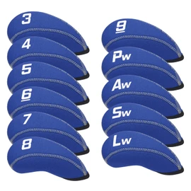 CRAFTSMAN Golf Iron Covers Head Covers 11pcs (3-9, P, A, S, L) Sold as a Set, Neoprene Blue