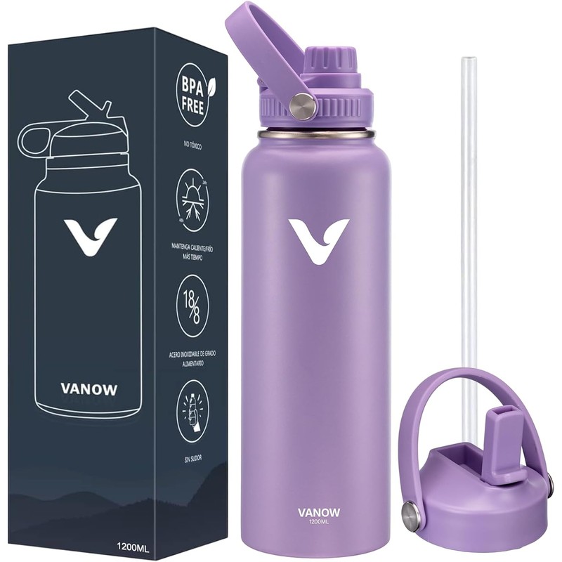 E T EASYTAO Termos para Agua con 2 Tapas, 32OZ