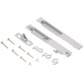 Wright Products - Flush Mounted Sliding Patio Door Latch Set, Aluminum Grey - Replacement Patio and Balcony Door Lock