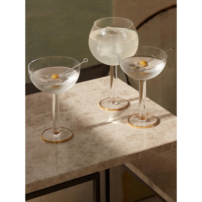 LSA Interntional Luca Cocktail & Martini, 20 onzas, oro