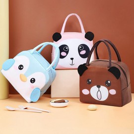 NeodoNado Animal Characters Casserole Carrier Bags Dish Lunch Bag Hot & Cold Bag Potluck Travel Parties Picnic Beach Cookouts Food (Panda)