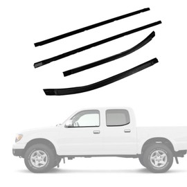YEBOOCA Compatible with Toyota Tacoma Double Cab 1995-2004 Weatherstrip Window Moulding Trim Seal Belt 4Pcs Replace 68180-04010 68230-04010 68160-04020 68210-04020