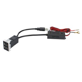 Tsuchiya Yac Car-Specific Product Toyota Vehicle Power Socket Reversible USB Port AUDIO+2.4A Length 16.2×Width 12.4cm VP-134