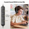 Wuopzf USB-C Wired on-Ear Headphones with Microphone & in-Line Control,