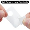 LifCratms 200Pcs Self Adhesive Hang Tabs, Clear Plastic Round Slot