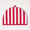 HOMESCAPES Double Design Tea Cosy Polka Dots Red Muff Teapot