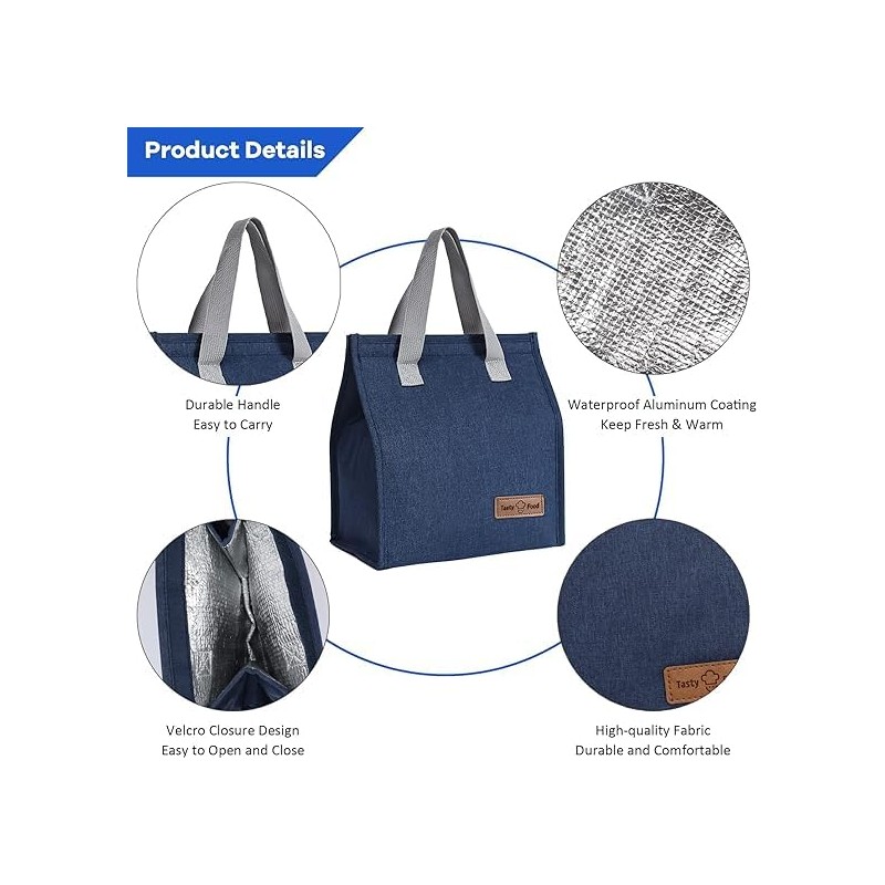 GATG Insulated Lunch Tote - Leakproof Lunch Cooler Bag for