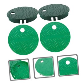 Totority 4pcs Durable Valve Box Cover Sprinkler Irrigation System Lids Easy to Install Corrosion Resistant for Protecting Valves and Drip Manifolds