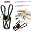 com-four® 2 x Travel Washing Line, 180-350 cm per Line,