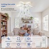 23.6" Ceiling Fan with Lights and Remote, Low Profile Flush