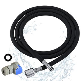 Black Kitchen Faucet Hose Replacement M15*1MM X G1/2,Kitchen Sink pull down Faucet Hose pull out Faucet Hose replacement with Quick Connect,Nylon Hose 59-inch