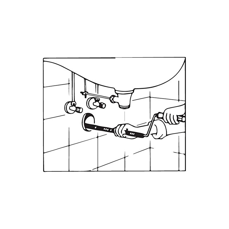 Cornat plumber's snake with crank and clamp, diameter: 6 mm