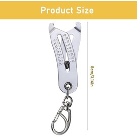 Yeanifeana 2 llaveros buscador de tamaño de pernos para medición rápida y precisa, pernos de tuerca, identificador de calibre de rosca Bolt Size Finder Verification Tool for Fast and Precision