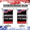America Birthday Garden Flag 12x18 Inche Double Side, 1776 2026