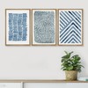 SIGNWIN Framed Canvas Print Wall Art Set Blue Geometric Pastel