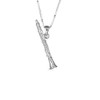 Sterling Silver 3D Clarinet Music Pendant Necklace (Available Chain Length