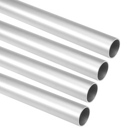 Vigorous Aluminum Tube, 4PCS 3/4" OD x 1Ft Length 6030 Aluminum Round Tube, 0.05" Wall Thickness, T5 Aluminum Tubing for DIY Projects, Home Decorations, Frames, Machine, Architectural Applications