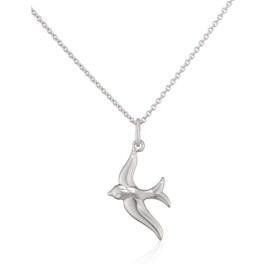 XAANA AMZ0428 Swallow Pendant with Chain 42/45 cm 925 Sterling Silver, Sterling Silver