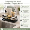 Sponge Holder for Kitchen Sink, Sink Caddy with Towel Bar