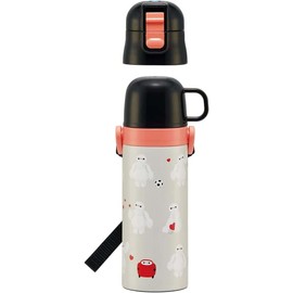Skater SKDC4-A Children's Stainless Steel Water Bottle, 2-Way Direct Drinking, 16.5 fl oz (470 ml), Cup Drinking 15.2 fl oz (430 ml), Lightweight Type, For Girls, Boys, Hot and Cold Water Bottle,