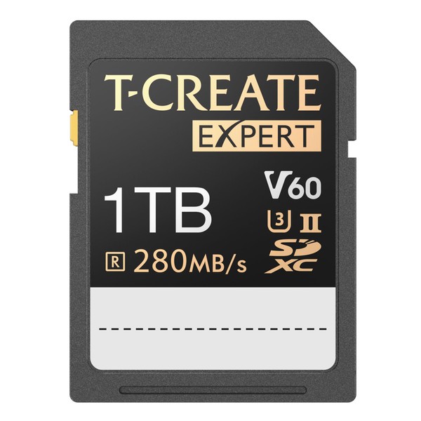 TEAMGROUP T-Create Expert 1TB SD Card UHS-II SDXC U3 V60 Read Speed up to 280MB/s, 8K 4K Recording Compatible with Canon Sony Nikon Panasonic Olympus Digital Camera TTCSDY1TIIV6001