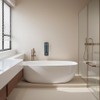 300mL Soap Dispenser,No Drill Shampoo Dispenser Set Wall Mounted for