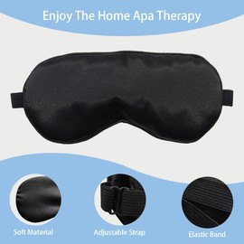 Sleep Mask, Silk Sleep Eye Mask with Adjustable Strap, Silk Satin Eye Mask, Soft Eye Cover Satin Sleep Mask Eye Mask Blindfold, Lightweight Comfortable Blindfold for Travel, Sleeping,Nap(Dark Green)