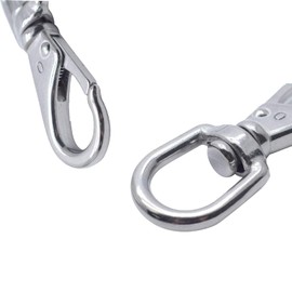 2.7inch Swivel Eye Snap Hooks 304 Stainless Steel Spring Snap Clip Buckle Clasp Marine Boat Hardware Lanyard Hook for Camera Straps, Pet Chains, Keychains, 4PCS