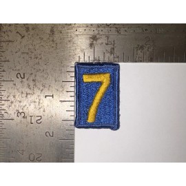 Vintage Royal Rangers Blue & Yellow Outpost Numeral 7 Patch - Seven, larger size