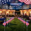 DTNESS 12 Pack 108 LEDs American Flag Pathway Lights w/
