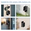 Pack of 2 Junction Box, Black, 100 x 68 x