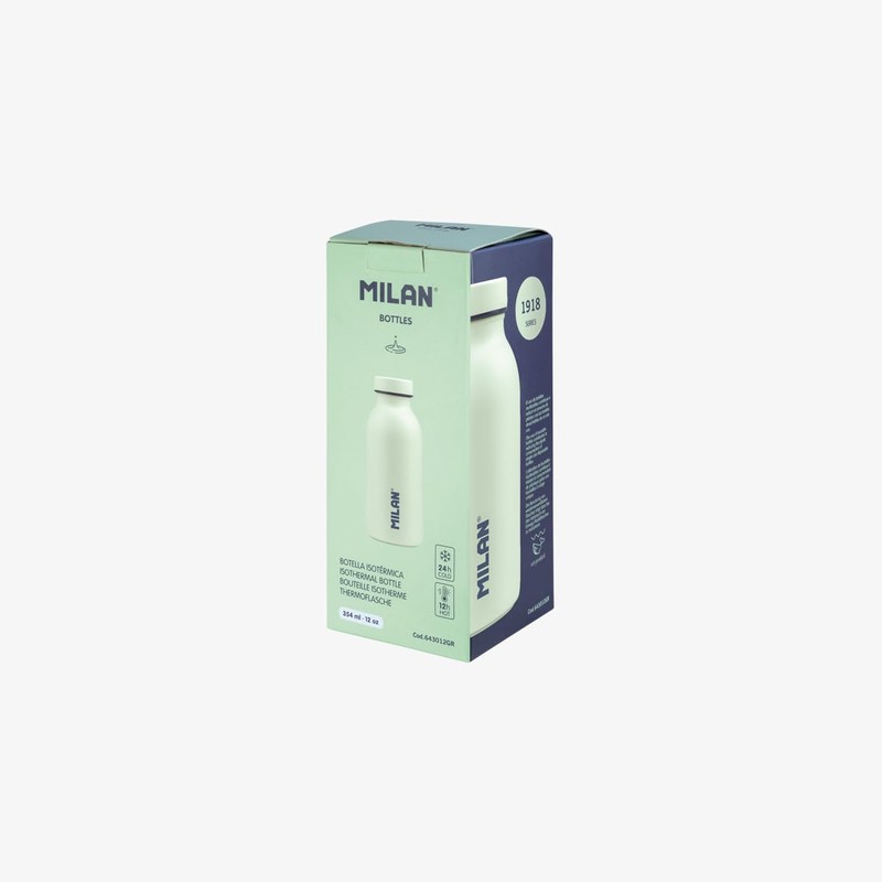 MILAN® 12oz Stainless Steel Vacuum Flask Green Series 1918