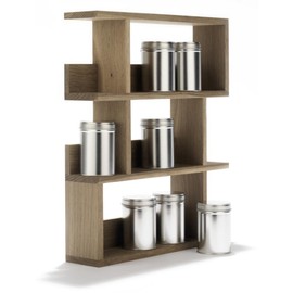 Side By Side – Gourmet Spice Rack Revolving Spice Rack – Oak