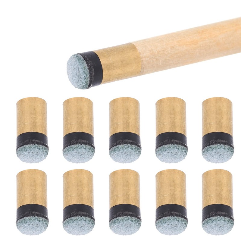 Ejoyous Pool Cue Tips, 10 mm, 10 Pieces, Snooker Cue