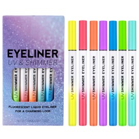 Glow in the Dark Eyeliners, Smooth Waterproof Eyeliners Pencil, Shining High Pigmented Makeup Pen Long Lasting Natural Eye Liner for Girls Women Live Performance Dance Night Party