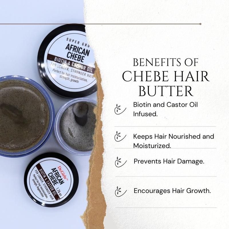 Dr Girls African Chebe Hair Butter - Moisturizes, Seals, and